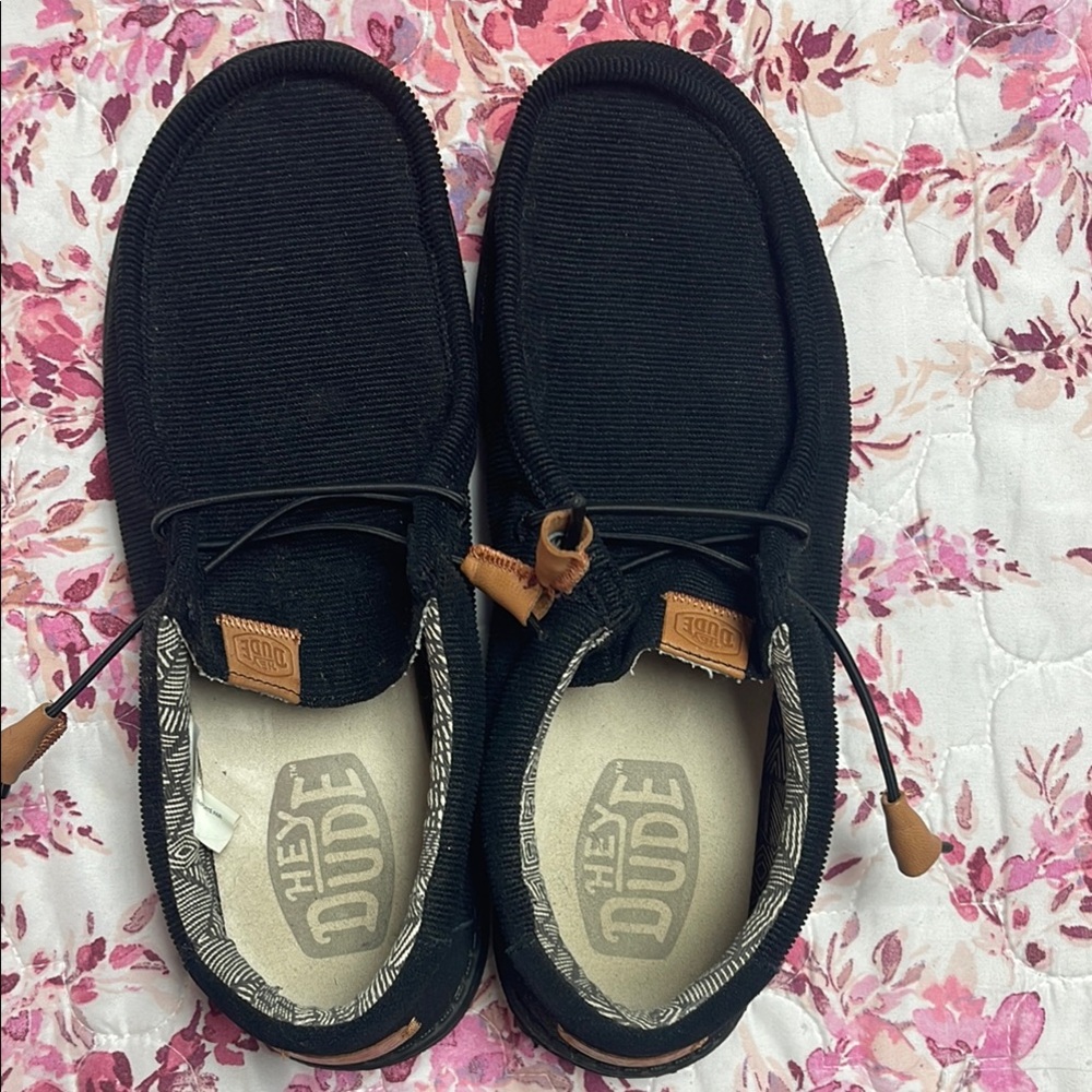 Hey Dude Black Loafers Comfortable Slip-Ons